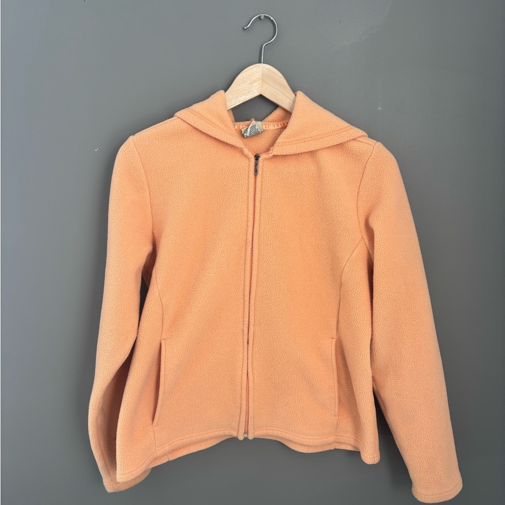 L.L. Bean Peach Hooded Zip-Up Jacket| Size small